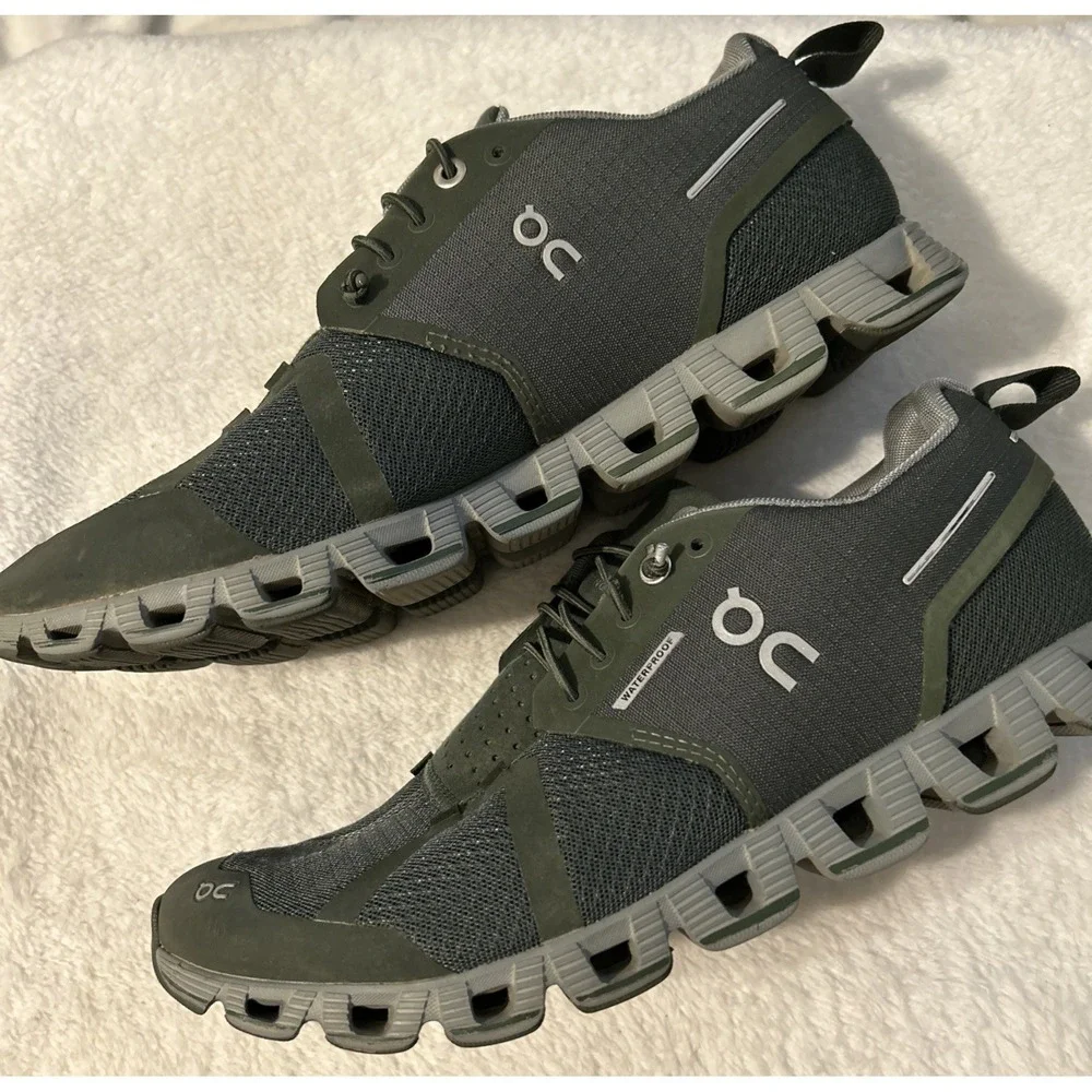 On Cloud 6 Running Shoes Olive Moss Men's Waterproof 8.5 - Picture 8 of 9